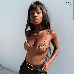 Princess Polly Levey Bodysuit Brown